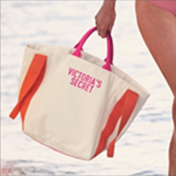 Victoria’s Secret canvas large dual strap bag. NWT - Picture 5 of 6